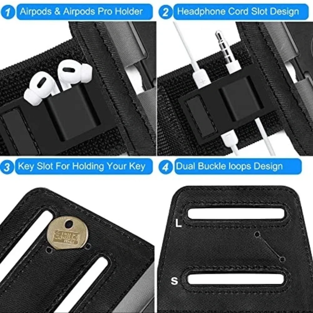 Cell Phone Running Armband - Detachable & 360° Rotatable Universal Arm Band